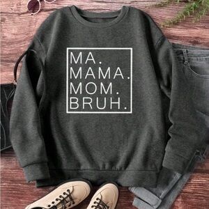 Charcoal Gray Graphic Women's Sweater